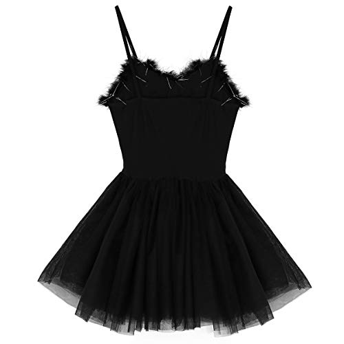 Freebily Mujer Adultas Vestido de Ballet Disfraz de Princesa Lago de Cisnes Vestido Sin Mangas de Espaguetis Lentejuelas Tutú Falda para Actuación de Danza Negro S Freebily Mujer Adultas Vestido de Ballet Disfraz de Princesa Lago de Cisnes Vestido Sin Mangas de Espaguetis Lentejuelas Tutú Falda para Actuación de Danza Negro S