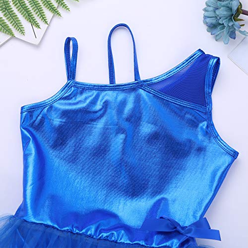 Freebily Tutú Vestido Danza Ballet Niñas Infántil Maillots de Tirantes Un Hombro Leotardo Brillo de Baile Gimnasia de Actuación Niñas Princesas Azul 12 Años Freebily Tutú Vestido Danza Ballet Niñas Infántil Maillots de Tirantes Un Hombro Leotardo Brillo de Baile Gimnasia de Actuación Niñas Princesas Azul 12 Años