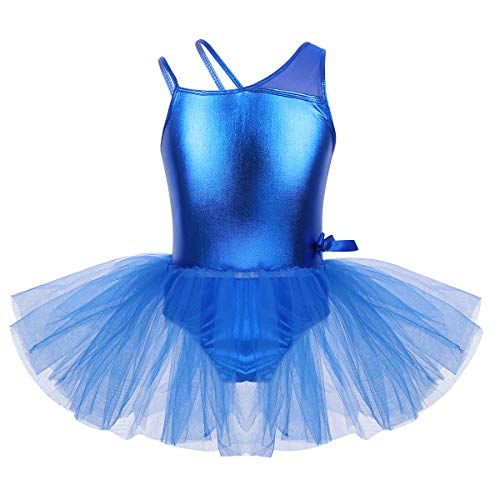 Freebily Tutú Vestido Danza Ballet Niñas Infántil Maillots de Tirantes Un Hombro Leotardo Brillo de Baile Gimnasia de Actuación Niñas Princesas Azul 12 Años Freebily Tutú Vestido Danza Ballet Niñas Infántil Maillots de Tirantes Un Hombro Leotardo Brillo de Baile Gimnasia de Actuación Niñas Princesas Azul 12 Años