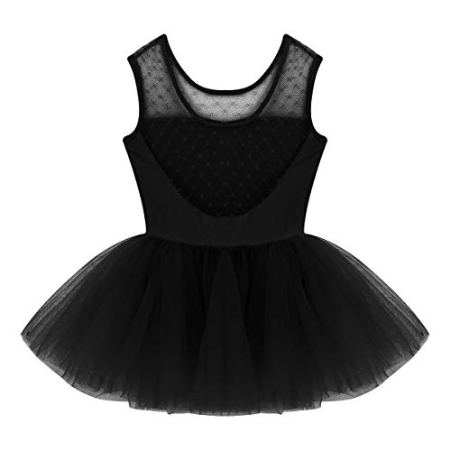 Freebily Tutú Vestido de Gimnasia Leotardo Bodies de Malla Elástico Niñas Princesas Bailarinas para Danza Ballet Actuación de Baile Negro 12 Años Freebily Tutú Vestido de Gimnasia Leotardo Bodies de Malla Elástico Niñas Princesas Bailarinas para Danza Ballet Actuación de Baile Negro 12 Años