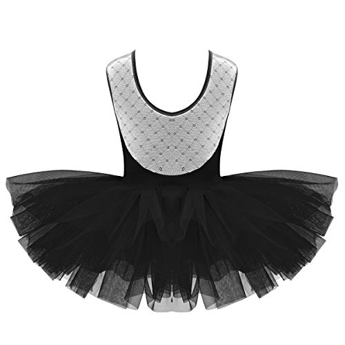 Freebily Tutú Vestido de Gimnasia Leotardo Bodies de Malla Elástico Niñas Princesas Bailarinas para Danza Ballet Actuación de Baile Negro 12 Años Freebily Tutú Vestido de Gimnasia Leotardo Bodies de Malla Elástico Niñas Princesas Bailarinas para Danza Ballet Actuación de Baile Negro 12 Años