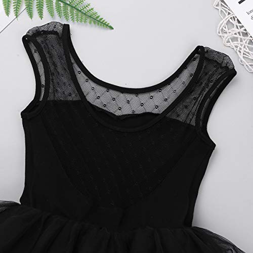 Freebily Tutú Vestido de Gimnasia Leotardo Bodies de Malla Elástico Niñas Princesas Bailarinas para Danza Ballet Actuación de Baile Negro 12 Años Freebily Tutú Vestido de Gimnasia Leotardo Bodies de Malla Elástico Niñas Princesas Bailarinas para Danza Ballet Actuación de Baile Negro 12 Años