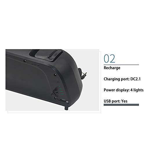 FREEDOH Batería Bicicleta Eléctrica 52V 48V 36V Batería Bicicleta Eléctrica Iones Litio Motor Bicicleta Cargador 2A Puerto USB para Bicicleta Montaña Power Go-Kart Etc,48v12.8ah FREEDOH Batería Bicicleta Eléctrica 52V 48V 36V Batería Bicicleta Eléctrica Iones Litio Motor Bicicleta Cargador 2A Puerto USB para Bicicleta Montaña Power Go-Kart Etc,48v12.8ah