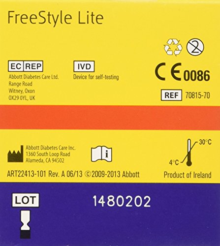 Freestyle Lite Tiras de prueba de glucosa en sangre Freestyle Lite Tiras de prueba de glucosa en sangre