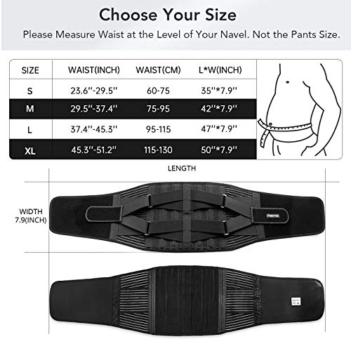 FREETOO Cinturón de Apoyo Lumbar, Cinturón de Presión Ajustable de Doble Capa, Ligero y Transpirable Faja de Espalda para la Protección en el Trabajo, Dolor de Espalda Talla L FREETOO Cinturón de Apoyo Lumbar, Cinturón de Presión Ajustable de Doble Capa, Ligero y Transpirable Faja de Espalda para la Protección en el Trabajo, Dolor de Espalda Talla L