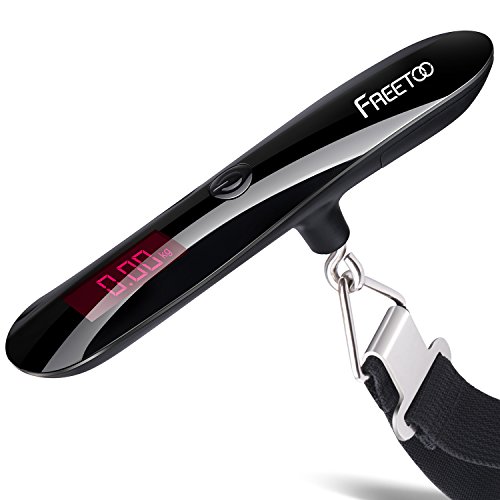 FREETOO Digital Balanza Báscula de Equipaje LCD Portátil Escala de Equipaje 110 lb/50 kg Capacidad Batería Incluida para Viajes Al Aire Libre (Versión Mejorada) FREETOO Digital Balanza Báscula de Equipaje LCD Portátil Escala de Equipaje 110 lb/50 kg Capacidad Batería Incluida para Viajes Al Aire Libre (Versión Mejorada)
