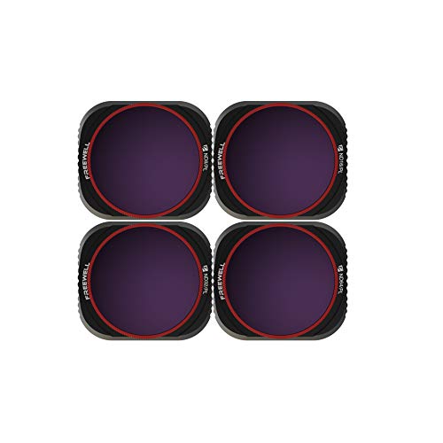 Freewell Día Brillante - Serie 4K - 4Pack ND8/PL, ND16/PL, ND32/PL, ND64/PL Lente de Cámara Filtros Compatibles con dji Mavic 2 Pro Drone