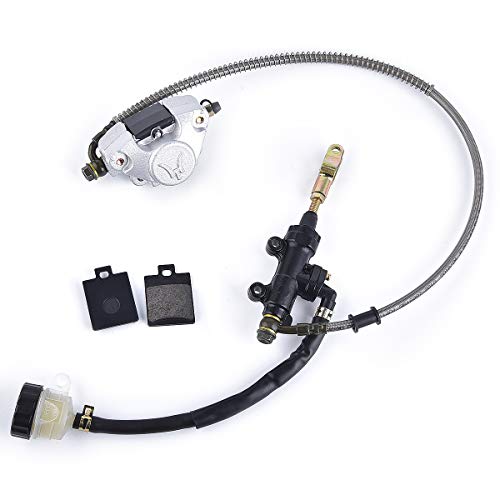Freno de pie trasero, cilindro de freno principal con aceite de repuesto para ATV Quad Dune Buggy de 110 cc, 125 cc, 150 cc, 200 cc, 250 cc Freno de pie trasero, cilindro de freno principal con aceite de repuesto para ATV Quad Dune Buggy de 110 cc, 125 cc, 150 cc, 200 cc, 250 cc