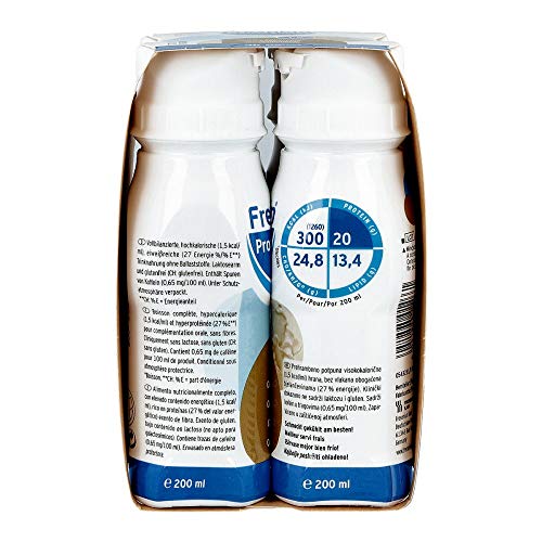 Fresenius Kabi - bebida energética Fresubin Protein Energy Drink sabor capuchino, 4 botellas de 200 ml, 1 paquete (1 x 1 kg)