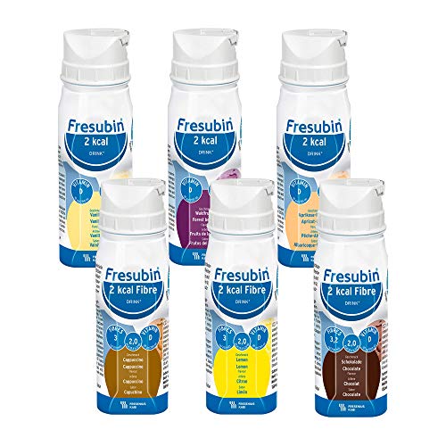 Fresubin Bebida 2 kcal, cartón mixto con fibra, 6 variedades, 6 x 4 x 200 ml Fresubin Bebida 2 kcal, cartón mixto con fibra, 6 variedades, 6 x 4 x 200 ml