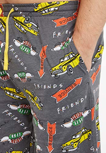 FRIENDS Pantalon Pijama Hombre, Ropa Hombre 100% Algodon, Pantalon Largo Pijama, Merchandising Oficial Regalos para Hombre y Chico Adolescente Talla S - 3XL (M)