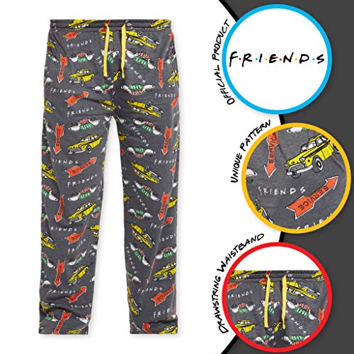 FRIENDS Pantalon Pijama Hombre, Ropa Hombre 100% Algodon, Pantalon Largo Pijama, Merchandising Oficial Regalos para Hombre y Chico Adolescente Talla S - 3XL (M)