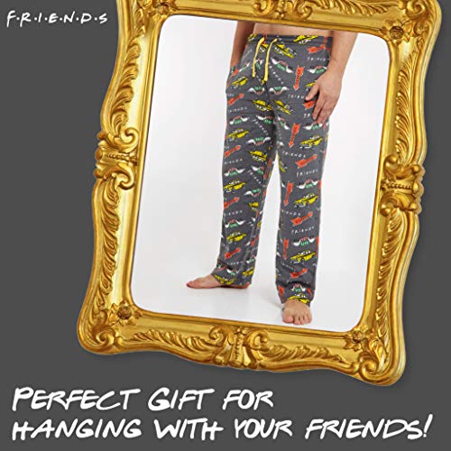 FRIENDS Pantalon Pijama Hombre, Ropa Hombre 100% Algodon, Pantalon Largo Pijama, Merchandising Oficial Regalos para Hombre y Chico Adolescente Talla S - 3XL (M)