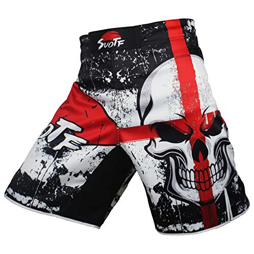 Frikimanes Pantalones Cortos Shorts Modelo Calavera Ideales MMA K-1 Kick Boxing Boxeo Crossfit etc. (XXXL)