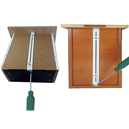 FRMSAET Kit de reparación de cajones - Accesorios de muebles Soportes utilizados para reforzar y reparar cajones de madera/MDF/aglomerado Refuerzo de gabinetes. (Paquete de 4)