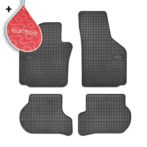 Frogum Alfombrillas Negro Coches de Goma 4-Pieza compatibile con Seat Leon II Toledo III Skoda Octavia II Yeti VW Golf V Golf Vi Jetta V Scirocco III de 2003