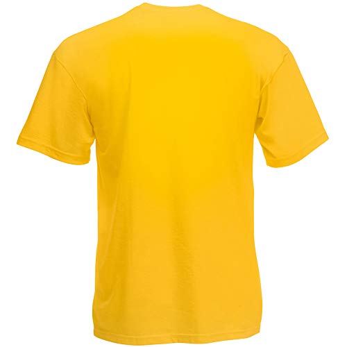 Fruit of the Loom - Camiseta Básica de Manga Corta de Calidad diseño Original Hombre Caballero (Mediana (M)) (Amarillo Girasol)