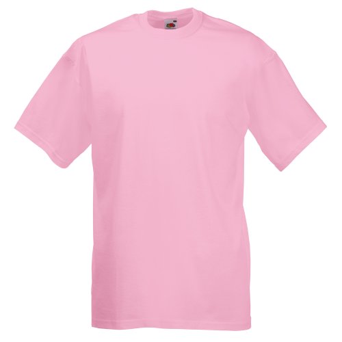 Fruit of the Loom - Camiseta Básica de Manga Corta Modelo Valueweight - Hombres (L/Rosa Claro) Fruit of the Loom - Camiseta Básica de Manga Corta Modelo Valueweight - Hombres (L/Rosa Claro)