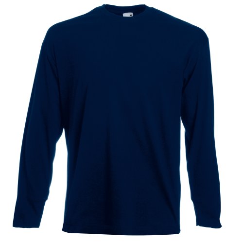 Fruit of the Loom - Camiseta Básica de Manga Larga para Hombre - Calidad/Precio (Mediana (M)) (Azul Marino) Fruit of the Loom - Camiseta Básica de Manga Larga para Hombre - Calidad/Precio (Mediana (M)) (Azul Marino)