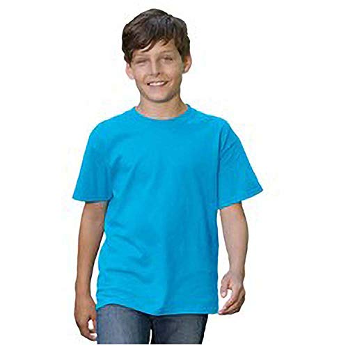 Fruit of the Loom - Camiseta de Manga Corta Original niños (9-11 años/Azul eléctrico)