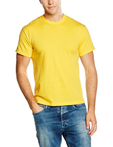 Fruit of the Loom Original T. Camiseta, Amarillo (Sunflower Yellow), Small para Hombre