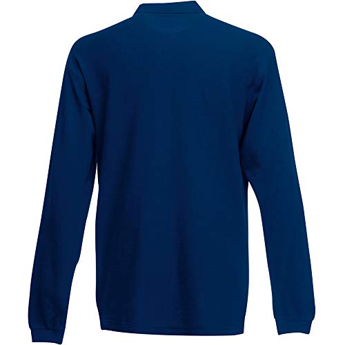 Fruit of the Loom - Polo de Manga Larga para Hombre (Talla L), Color Azul Marino Fruit of the Loom - Polo de Manga Larga para Hombre (Talla L), Color Azul Marino