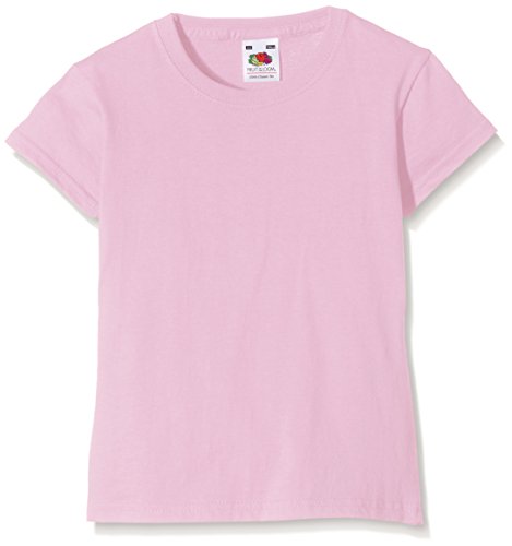 Fruit of the Loom - SS079 - Camiseta de manga corta con cuello redondo para niƱas Rosa Rosa (rosa claro 52) 7-8 AƱos Fruit of the Loom - SS079 - Camiseta de manga corta con cuello redondo para niƱas Rosa Rosa (rosa claro 52) 7-8 AƱos