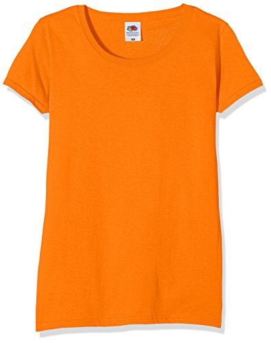 Fruit of the Loom Ss129m, Camiseta Para Mujer, Naranja, L (Talla fabricante 14)
