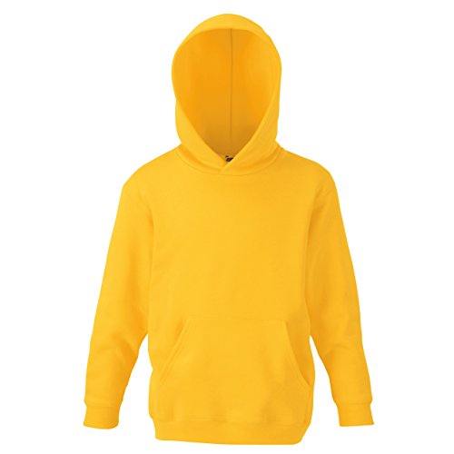 Fruit of the Loom - Sudadera clásica 80/20 Unisex para niños (9-11/Amarillo Oscuro)