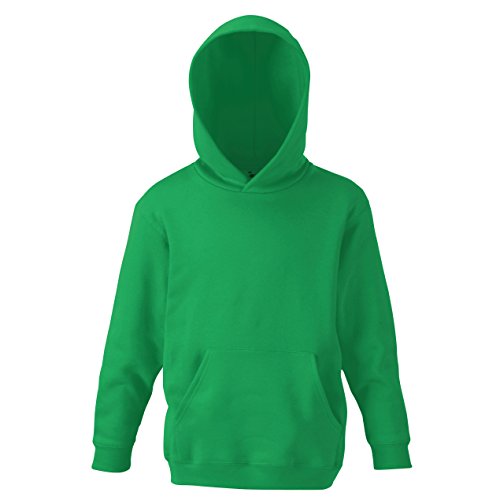 Fruit of the Loom - Sudadera clásica 80/20 Unisex para niños (9-11/Verde césped)