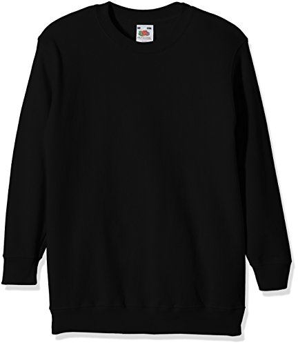 Fruit of the Loom, Sudadera Infantil, Negro (Schwarz - Schwarz), 7-8 Años