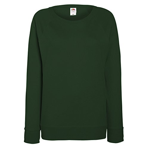 Fruit of the Loom- Sudadera Ligera y Ajustada de Mangas ranglán para Mujer (Mediana (M)/Verde Botella) Fruit of the Loom- Sudadera Ligera y Ajustada de Mangas ranglán para Mujer (Mediana (M)/Verde Botella)