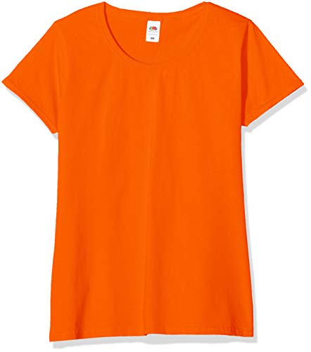 Fruit of the Loom Valueweight T-Shirt 5 Pack Camiseta, Naranja (Orange 44), M (Pack de 5) para Mujer