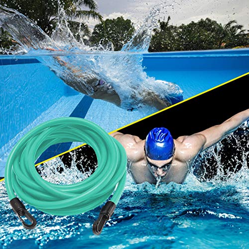 Frusde Cinturón de Natación, Exteriores Cinturón de Resistencia para Natación, Cinturón de Entrenamiento de Natación, Ajustable Cuerda Elástica Duradera para Entrenamiento de Piscina