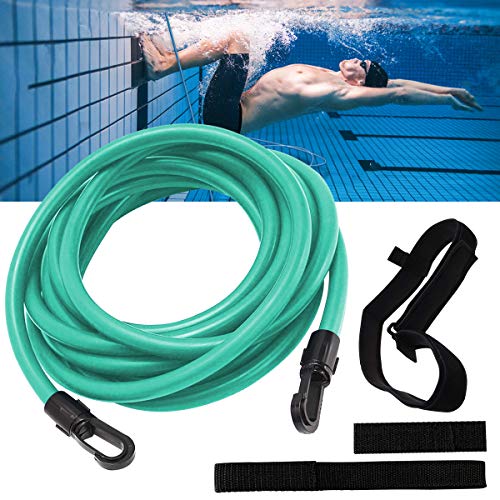 Frusde Cinturón de Natación, Exteriores Cinturón de Resistencia para Natación, Cinturón de Entrenamiento de Natación, Ajustable Cuerda Elástica Duradera para Entrenamiento de Piscina