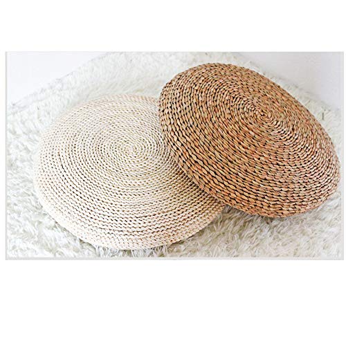 FRYH Cojín De Suelo Almohada Ecológico Ronda De Paja Tejida Mano Tatami Estera del Piso del Té Cojín De Meditación Yoga Ceremonia,B FRYH Cojín De Suelo Almohada Ecológico Ronda De Paja Tejida Mano Tatami Estera del Piso del Té Cojín De Meditación Yoga Ceremonia,B