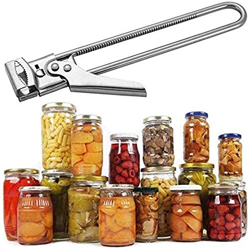 FSKJ Adjustable Multifunctional Stainless Steel Can Opener, Universal Jar Opener Lid Grippers, Anti-Slip Can Opener - Jar Lid Opener Gripper Kitchen Supplies Accessories (2Pcs)