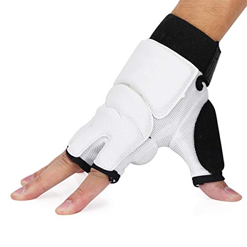 Fsskgxx Guantes de Taekwondo, Guantes de Boxeo de Karate de Combate de Medio Dedo Cubierta Protectora de Manos para Adultos/niños Fsskgxx Guantes de Taekwondo, Guantes de Boxeo de Karate de Combate de Medio Dedo Cubierta Protectora de Manos para Adultos/niños
