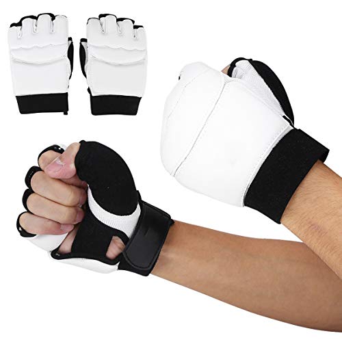 Fsskgxx Guantes de Taekwondo, Guantes de Boxeo de Karate de Combate de Medio Dedo Cubierta Protectora de Manos para Adultos/niños Fsskgxx Guantes de Taekwondo, Guantes de Boxeo de Karate de Combate de Medio Dedo Cubierta Protectora de Manos para Adultos/niños