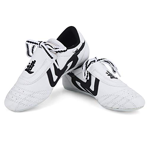 Fsskgxx Zapatos de Taekwondo, Zapatillas de Deporte de Artes Marciales para niños Zapatos Deportivos livianos para Entrenamiento de Karate Kung fu Tai chi de Boxeo