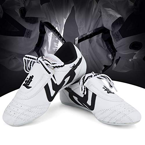 Fsskgxx Zapatos de Taekwondo, Zapatillas de Deporte de Artes Marciales para niños Zapatos Deportivos livianos para Entrenamiento de Karate Kung fu Tai chi de Boxeo