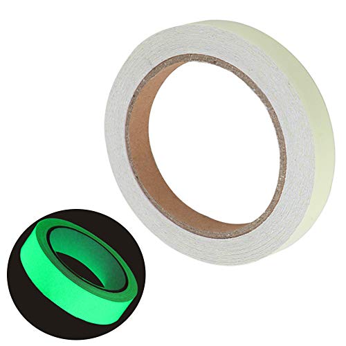 FULARR 10m X 1.5cm Premium Pegatina de Cinta Luminosa, Glow in The Dark Tape, Cinta Adhesiva de Seguridad Autoadhesiva Fluorescente, Extraíble Impermeable Durable Estable Seguridad –– Luz Verde