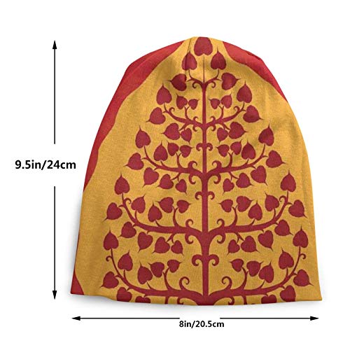 Fuliya Kids Winter Knit Hat Warm Hats,Artistic Design of Bodhi Tree Nature and Ancient Yoga Meditation,Children Beanie Cap for Girls Boys Fuliya Kids Winter Knit Hat Warm Hats,Artistic Design of Bodhi Tree Nature and Ancient Yoga Meditation,Children Beanie Cap for Girls Boys