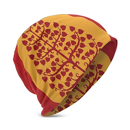 Fuliya Kids Winter Knit Hat Warm Hats,Artistic Design of Bodhi Tree Nature and Ancient Yoga Meditation,Children Beanie Cap for Girls Boys Fuliya Kids Winter Knit Hat Warm Hats,Artistic Design of Bodhi Tree Nature and Ancient Yoga Meditation,Children Beanie Cap for Girls Boys