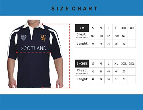 Full Time Sports Mens Scotland Rugby Shirt - Small