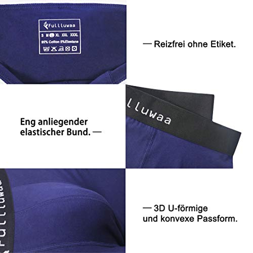 Fullluwaa Bóxer (Pack de 12) Hombre Algodón Calzoncillos-3XL