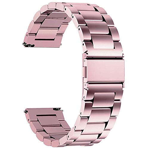 Fullmosa 4 Colores para Correa Metálica de Reloj de Liberación Rápida, Pulsera Reloj de Acero Inoxidable, Rosa 16mm Fullmosa 4 Colores para Correa Metálica de Reloj de Liberación Rápida, Pulsera Reloj de Acero Inoxidable, Rosa 16mm