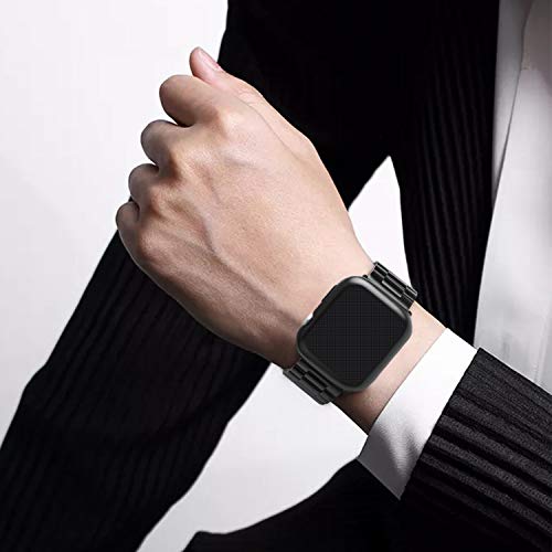 Fullmosa Acero Inoxidable Correa Compatible Apple Watch/iWatch Serie SE, Serie 6, Serie 5, Serie 4, Serie 3, Serie 2, Serie 1, Apple Watch Correa 38mm 40mm 42mm 44mm, Negro 42mm/44mm Fullmosa Acero Inoxidable Correa Compatible Apple Watch/iWatch Serie SE, Serie 6, Serie 5, Serie 4, Serie 3, Serie 2, Serie 1, Apple Watch Correa 38mm 40mm 42mm 44mm, Negro 42mm/44mm