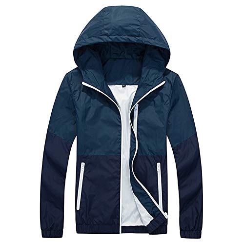 FullRose Thin Jacket Men Windbreaker Summer Jacket Mens Hooded Casual Jackets Male Coat Mint XXXL