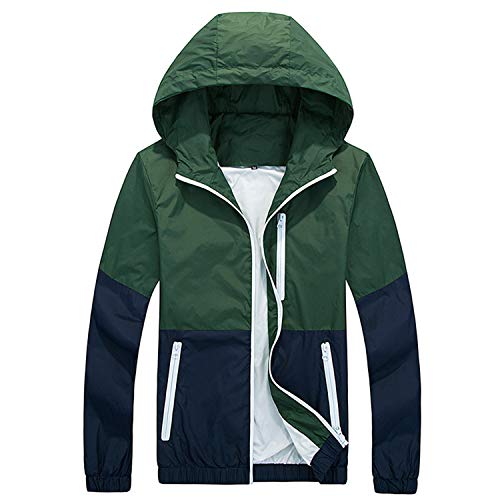 FullRose Thin Jacket Men Windbreaker Summer Jacket Mens Hooded Casual Jackets Male Coat Mint XXXL FullRose Thin Jacket Men Windbreaker Summer Jacket Mens Hooded Casual Jackets Male Coat Mint XXXL